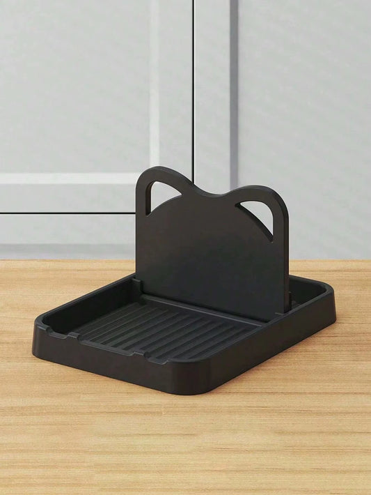 Kitchen Pot Cover Rack Countertop Pan Pot Lid Holder Vertical Foldable Wall Mounted Spoon Storage Rack Pot Shovel Storage Rack