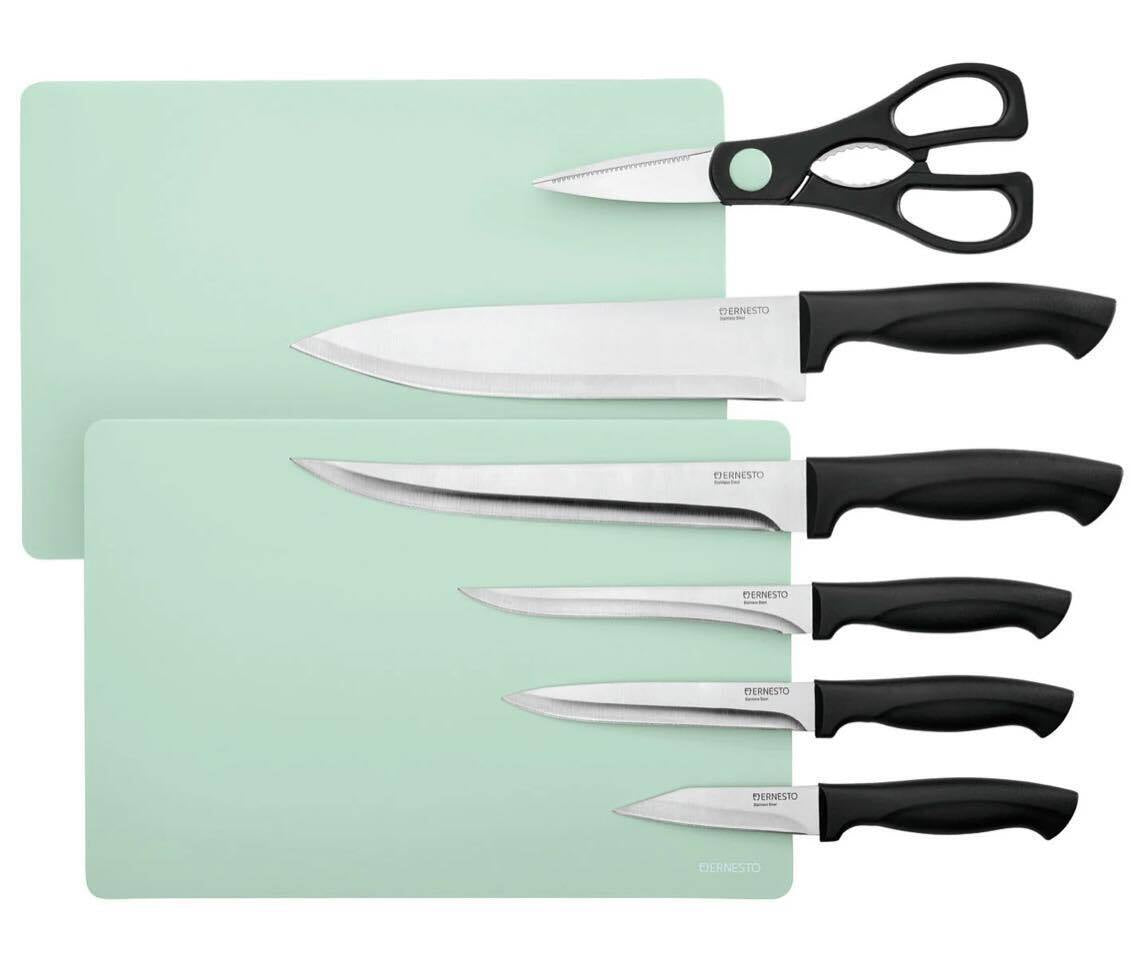 Messerset Küchenmesser Messer Edelstahl 8-Teilig Set Schere Wetzstab Wahlbar