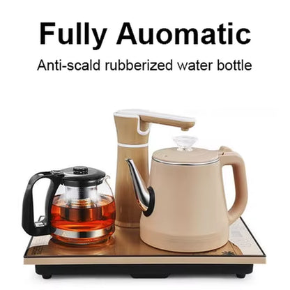 110V 220V Electric Kettle Household Tea Pot Set Automatic Pump Water 1L Capacity Stainless Steel Kettle Safety Auto-Off Function