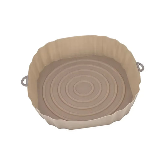 Air Fryer Pan Silicone Basket Airfryer Oven Baking Silicone Tray Reusable Airfryer Pot Pan Liner Mold Pizza Fried Chicken